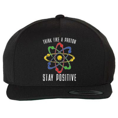 Positive Proton Chemist Nerd Science Teacher Gift Chemistry Wool Snapback Cap
