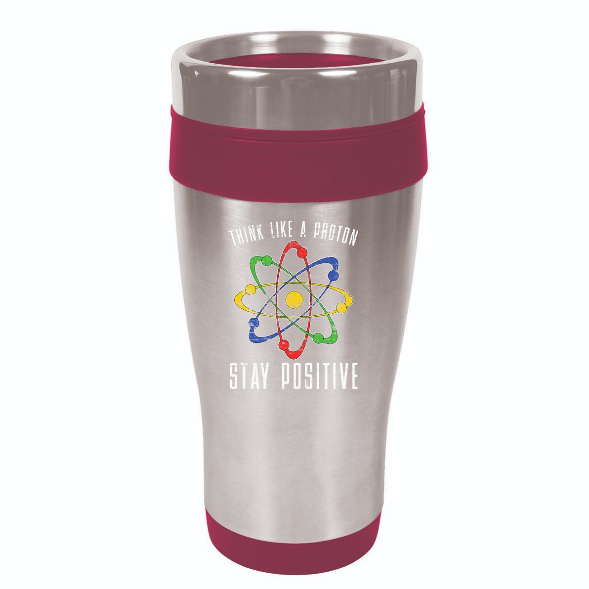 Positive Proton Chemist Nerd Science Teacher Gift Chemistry 16oz Travel Tumbler
