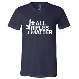 Patriot Patch Co - All Rifles Matter AR-15 V-Neck T-Shirt