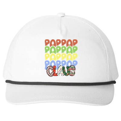 Pop Pop Claus Retro Christmas Family Hippie Pop Pop Costume Gift Snapback Five-Panel Rope Hat