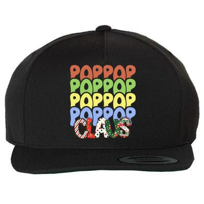 Pop Pop Claus Retro Christmas Family Hippie Pop Pop Costume Gift Wool Snapback Cap