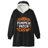 Pumpkin Patch Crew Funny Pumpkin Patch Squad Thanksgiving Hooded Wearable Blanket