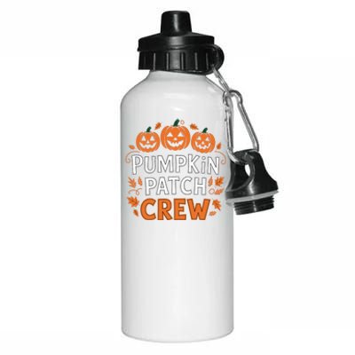 Pumpkin Patch Crew Funny Pumpkin Patch Squad Thanksgiving Aluminum Water Bottle