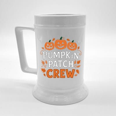 Pumpkin Patch Crew Funny Pumpkin Patch Squad Thanksgiving Beer Stein