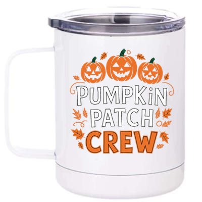 Pumpkin Patch Crew Funny Pumpkin Patch Squad Thanksgiving 12 oz Stainless Steel Tumbler Cup