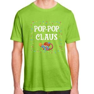 Pop Pop Claus Santa Christmas Lights Family Pjs Matching Great Gift Adult ChromaSoft Performance T-Shirt