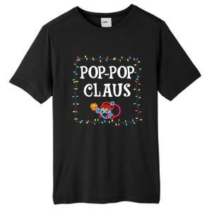 Pop Pop Claus Santa Christmas Lights Family Pjs Matching Great Gift Tall Fusion ChromaSoft Performance T-Shirt