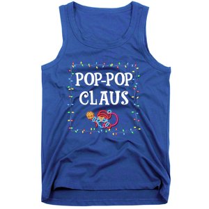 Pop Pop Claus Santa Christmas Lights Family Pjs Matching Great Gift Tank Top