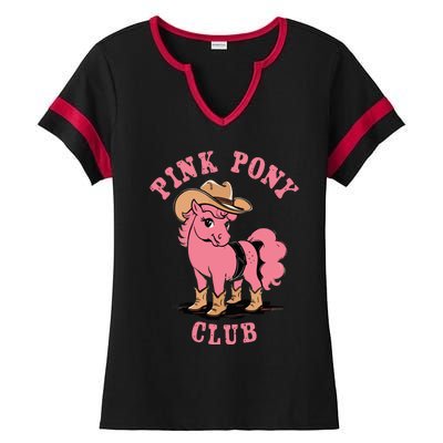 Pink Pony Club Ladies Halftime Notch Neck Tee