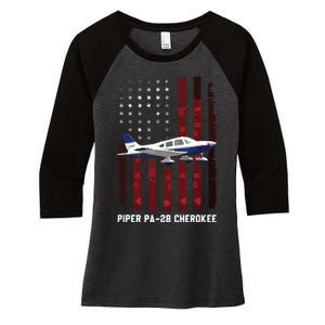 Piper PA28 Cherokee Piper PA28140 Women's Tri-Blend 3/4-Sleeve Raglan Shirt