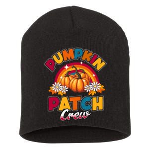 Pumpkin Patch Crew Fall Autumn Thanksgiving Halloween Short Acrylic Beanie