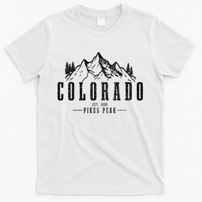 Pikes Peak Colorado Est. 1806 Vintage Mountains Hiking T-Shirt