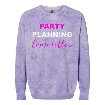 Party Planning Committee Colorblast Crewneck Sweatshirt