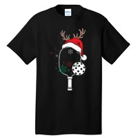 Pickleball Player Christmas Holiday Reindeer Xmas Tall T-Shirt