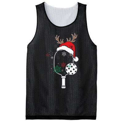 Pickleball Player Christmas Holiday Reindeer Xmas Mesh Reversible Basketball Jersey Tank