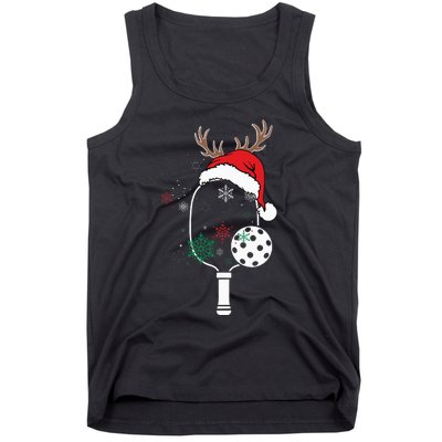 Pickleball Player Christmas Holiday Reindeer Xmas Tank Top