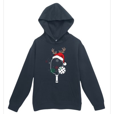 Pickleball Player Christmas Holiday Reindeer Xmas Urban Pullover Hoodie