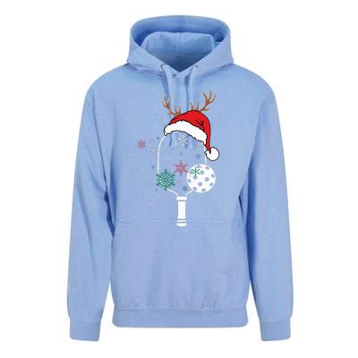 Pickleball Player Christmas Holiday Reindeer Xmas Unisex Surf Hoodie