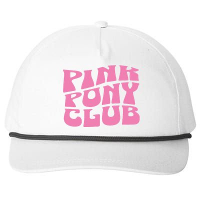 Pink Pony Club Snapback Five-Panel Rope Hat