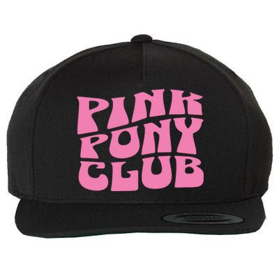 Pink Pony Club Wool Snapback Cap