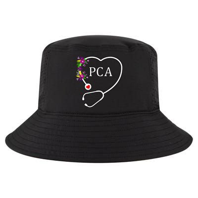 Pca Patient Care Assistant Nursing Floral Stethoscope Heart Gift Cool Comfort Performance Bucket Hat