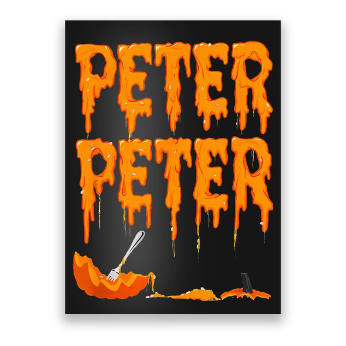 Peter Pumpkin Costume Eater For Couples Matching Halloween Poster