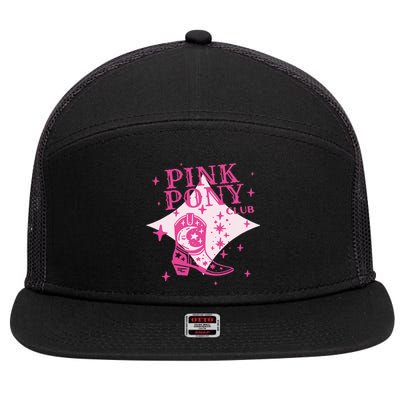 Pink Pony Club C.R Western 7 Panel Mesh Trucker Snapback Hat