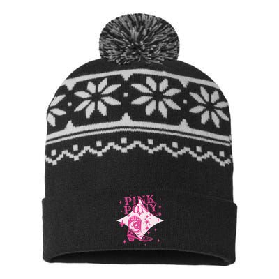 Pink Pony Club C.R Western USA-Made Snowflake Beanie