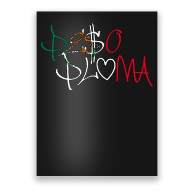 Pe$o Pluma Corridos Tumbados Mexico Belicos Mex Flag Poster