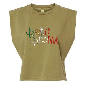 Pe$o Pluma Corridos Tumbados Mexico Belicos Mex Flag Garment-Dyed Women's Muscle Tee