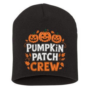 Pumpkin Patch Crew Funny Pumpkin Patch Squad Thanksgiving Short Acrylic Beanie