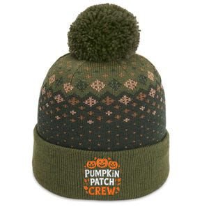 Pumpkin Patch Crew Funny Pumpkin Patch Squad Thanksgiving The Baniff Cuffed Pom Beanie