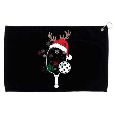 Pickleball Player Christmas Holiday Reindeer Xmas Tees Gift Grommeted Golf Towel