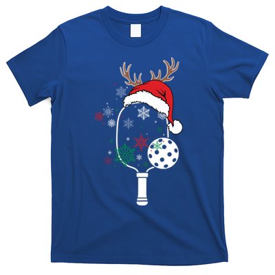 Pickleball Player Christmas Holiday Reindeer Xmas Tees Gift T-Shirt