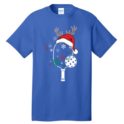 Pickleball Player Christmas Holiday Reindeer Xmas Tees Gift Tall T-Shirt