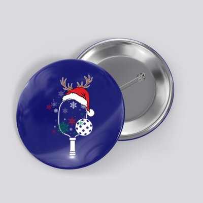 Pickleball Player Christmas Holiday Reindeer Xmas Tees Gift Button