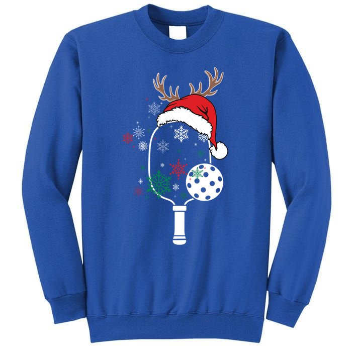 Pickleball Player Christmas Holiday Reindeer Xmas Tees Gift Tall Sweatshirt