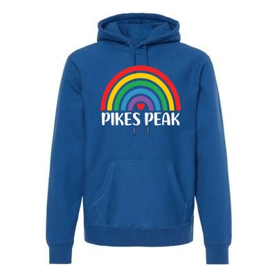 Pikes Peak Colorado Travel I Love Pikes Peak Usa Funny Gift Premium Hoodie