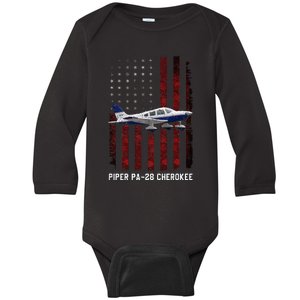 Piper Pa28 Cherokee Piper Baby Long Sleeve Bodysuit