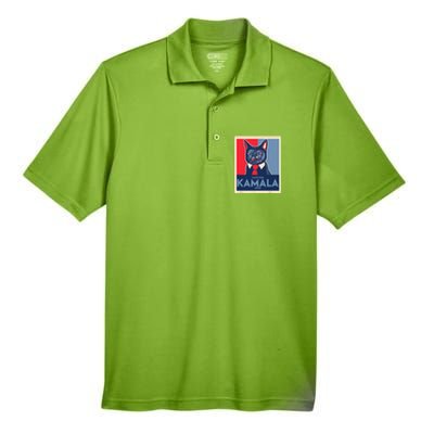 Politically Purrfect Cats For Kamala 2024 President Men's Origin Performance Piqué Polo