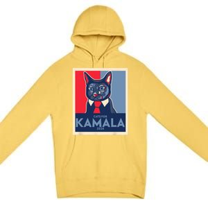 Politically Purrfect Cats For Kamala 2024 President Premium Pullover Hoodie