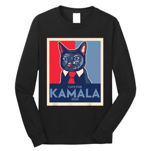 Politically Purrfect Cats For Kamala 2024 President Long Sleeve Shirt