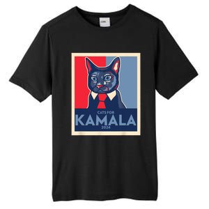 Politically Purrfect Cats For Kamala 2024 President Tall Fusion ChromaSoft Performance T-Shirt