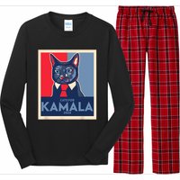 Politically Purrfect Cats For Kamala 2024 President Long Sleeve Pajama Set