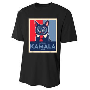 Politically Purrfect Cats For Kamala 2024 President Performance Sprint T-Shirt