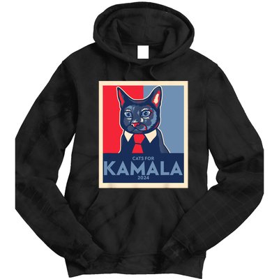 Politically Purrfect Cats For Kamala 2024 President Tie Dye Hoodie