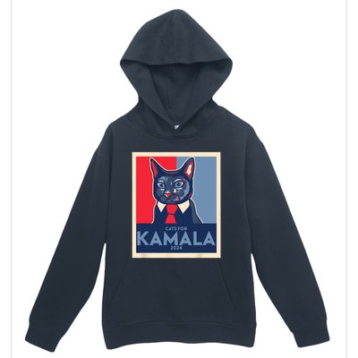 Politically Purrfect Cats For Kamala 2024 President Urban Pullover Hoodie