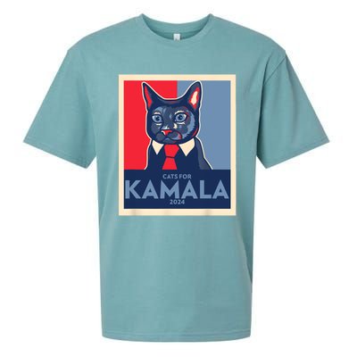 Politically Purrfect Cats For Kamala 2024 President Sueded Cloud Jersey T-Shirt