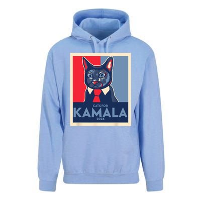 Politically Purrfect Cats For Kamala 2024 President Unisex Surf Hoodie