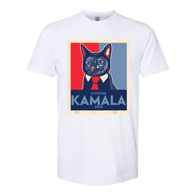 Politically Purrfect Cats For Kamala 2024 President Softstyle® CVC T-Shirt